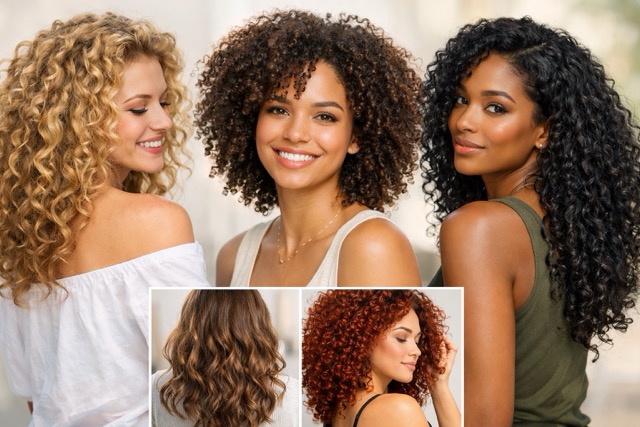 Acconciature capelli ricci sciolti