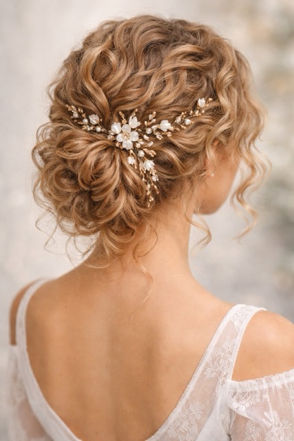 Raccolto con Capelli Ricci